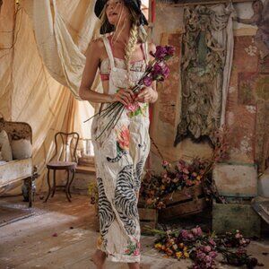 Magnolia Pearl Birch Floral Love Overalls - One Size. NWT